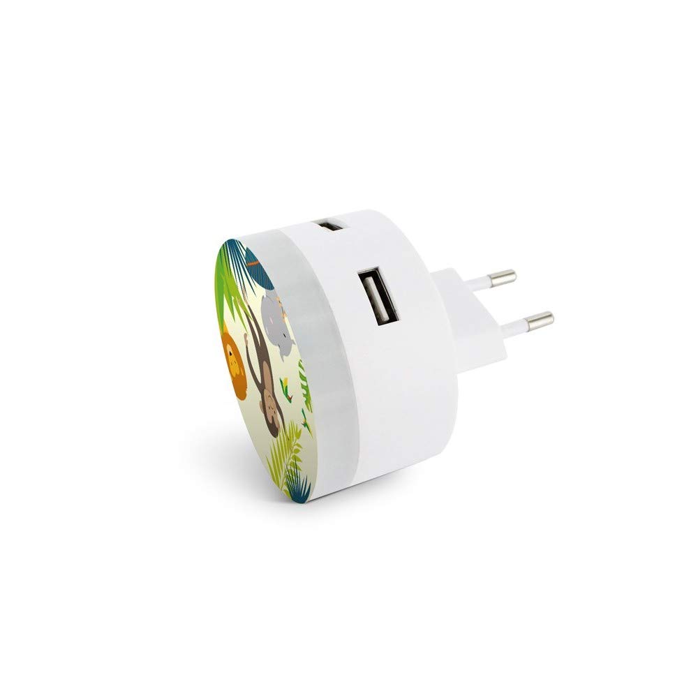 metronic-495024-chargeur-veilleuse-2-ports-usb-th-me-jungle-enfant image 2