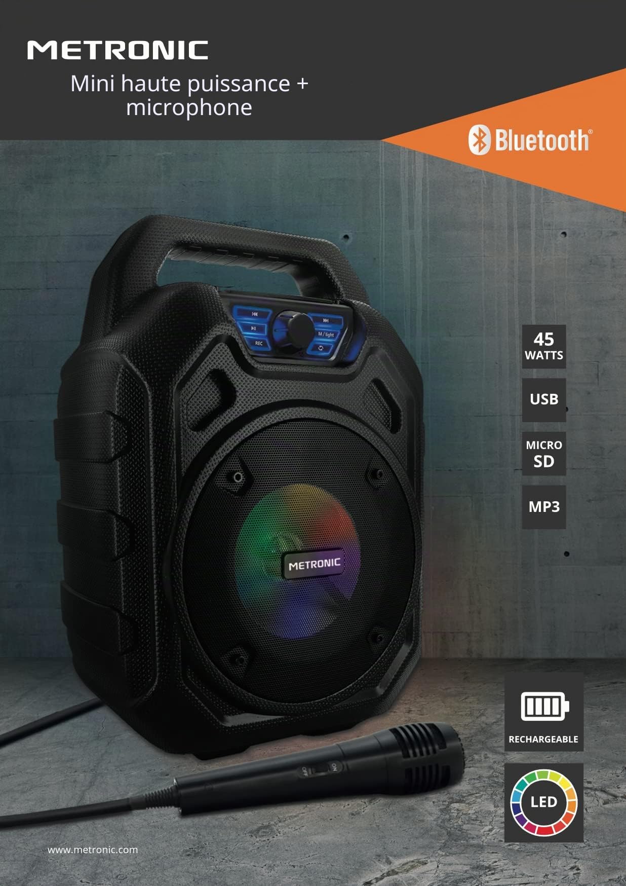 metronic-477188-mini-high-power-enceinte-bluetooth-noire-avec-micro image 8