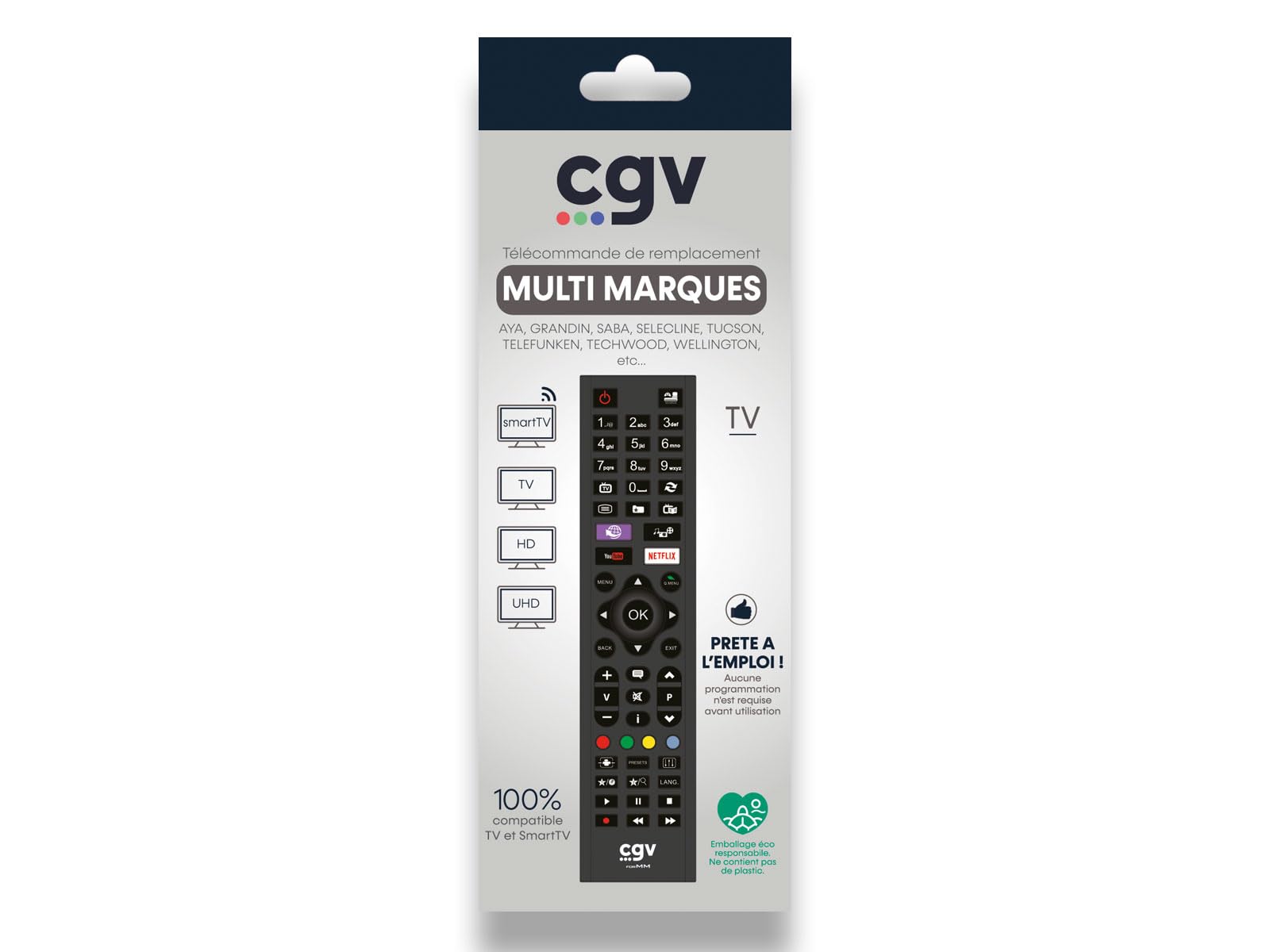 cgv-fidelio-mm-t-l-commande-tv-universelle-multi-marques-sans-programmation image 2