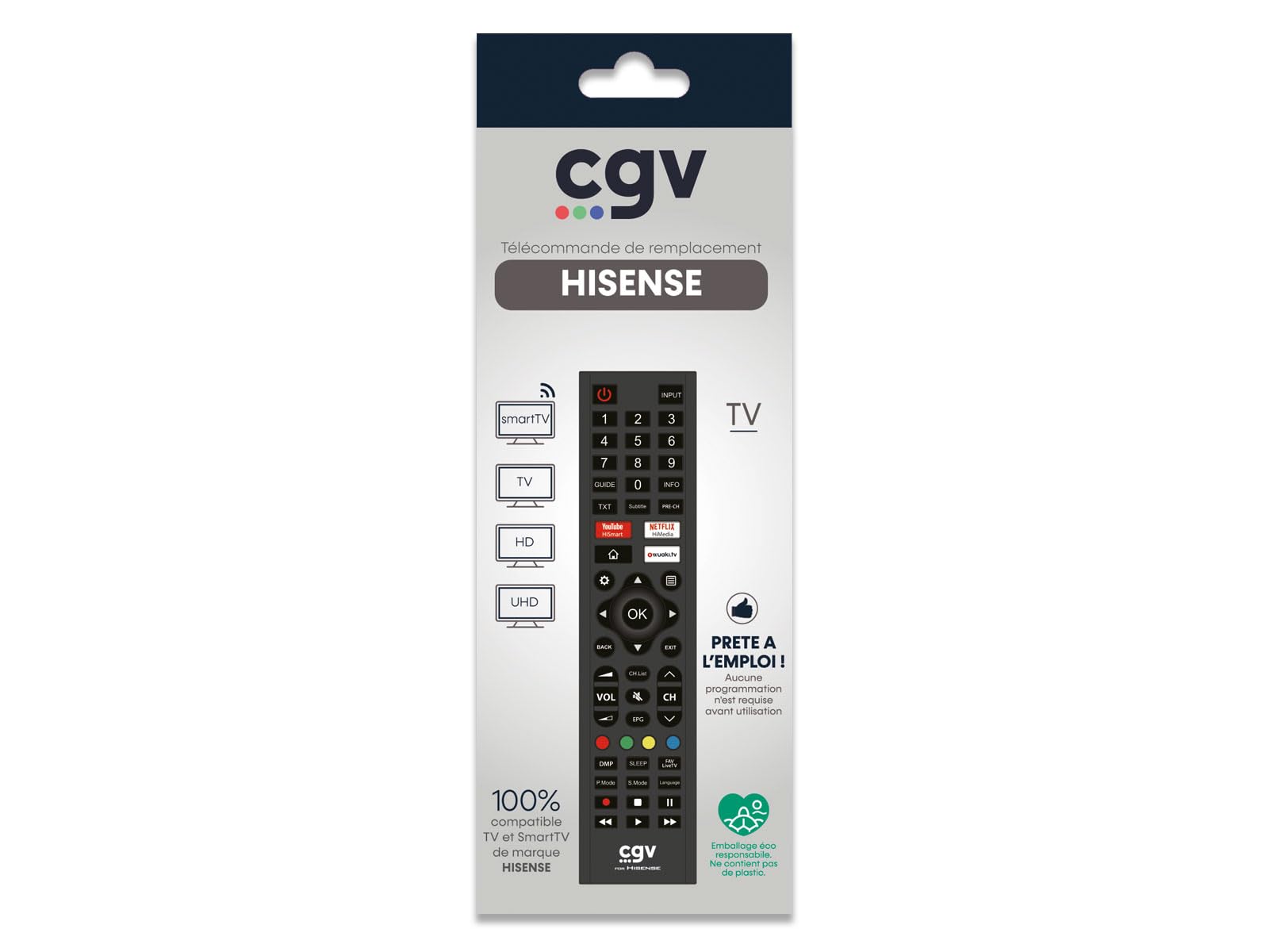 cgv-fidelio-t-l-commande-de-remplacement-universelle-pour-tv-hisense image 2
