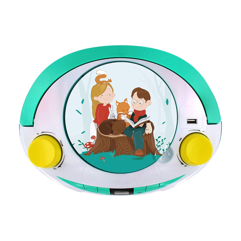 metronic-477175-lecteur-cd-little-stories-usb-vert-enfant image 2