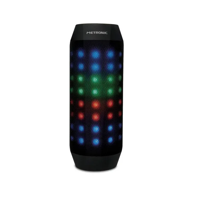 metronic-477068-enceinte-bluetooth-avec-5-led-lumineux-micro-sd-radio-fm-noire image 1