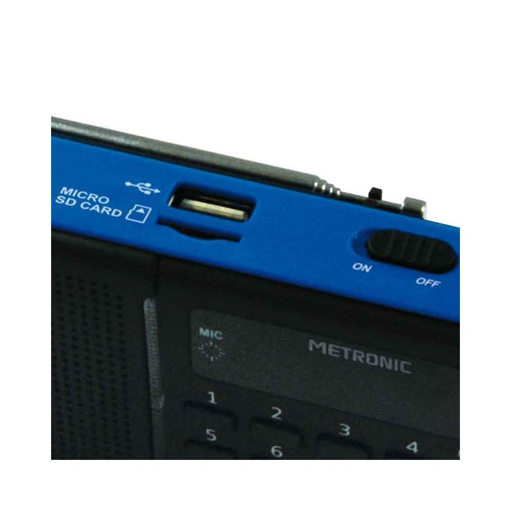 metronic-477210-radio-portable-podcast-mp3-bleu-et-noir-avec-enregistreur-port-u image 2