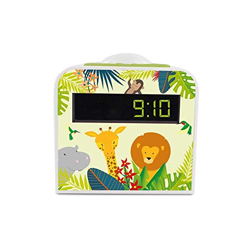 metronic-477044-radio-r-veil-veilleuse-enfant-jungle-vert-et-blanc image 5