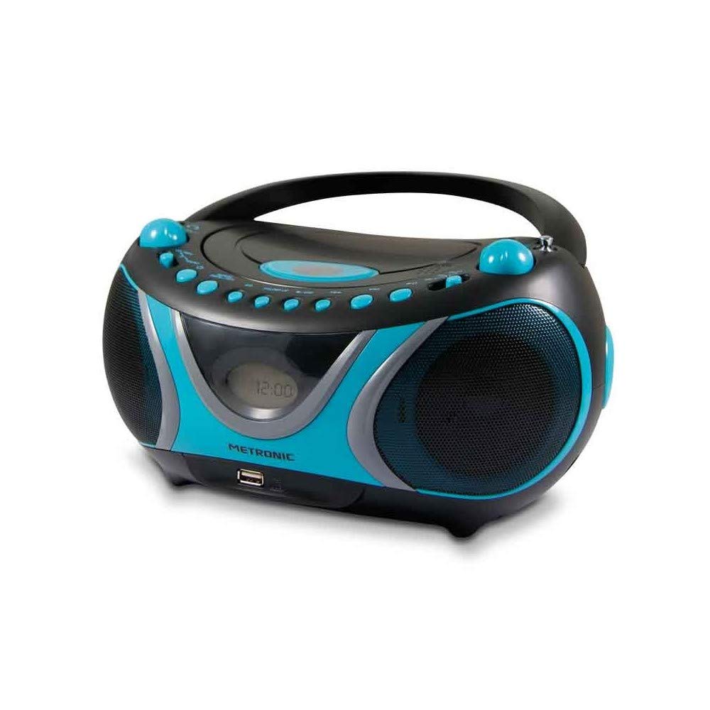 metronic-477295-offre-sportsman-radio-cd-mp3-usb-et-radio-r-veil-projection-bleu image 2