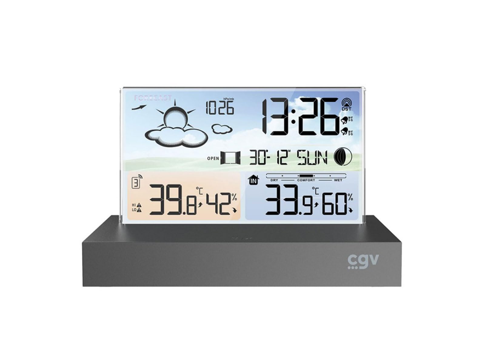 cgv-meteoflex-station-m-t-o-sans-fil-cran-plat-avec-capteur-ext-rieur image 2