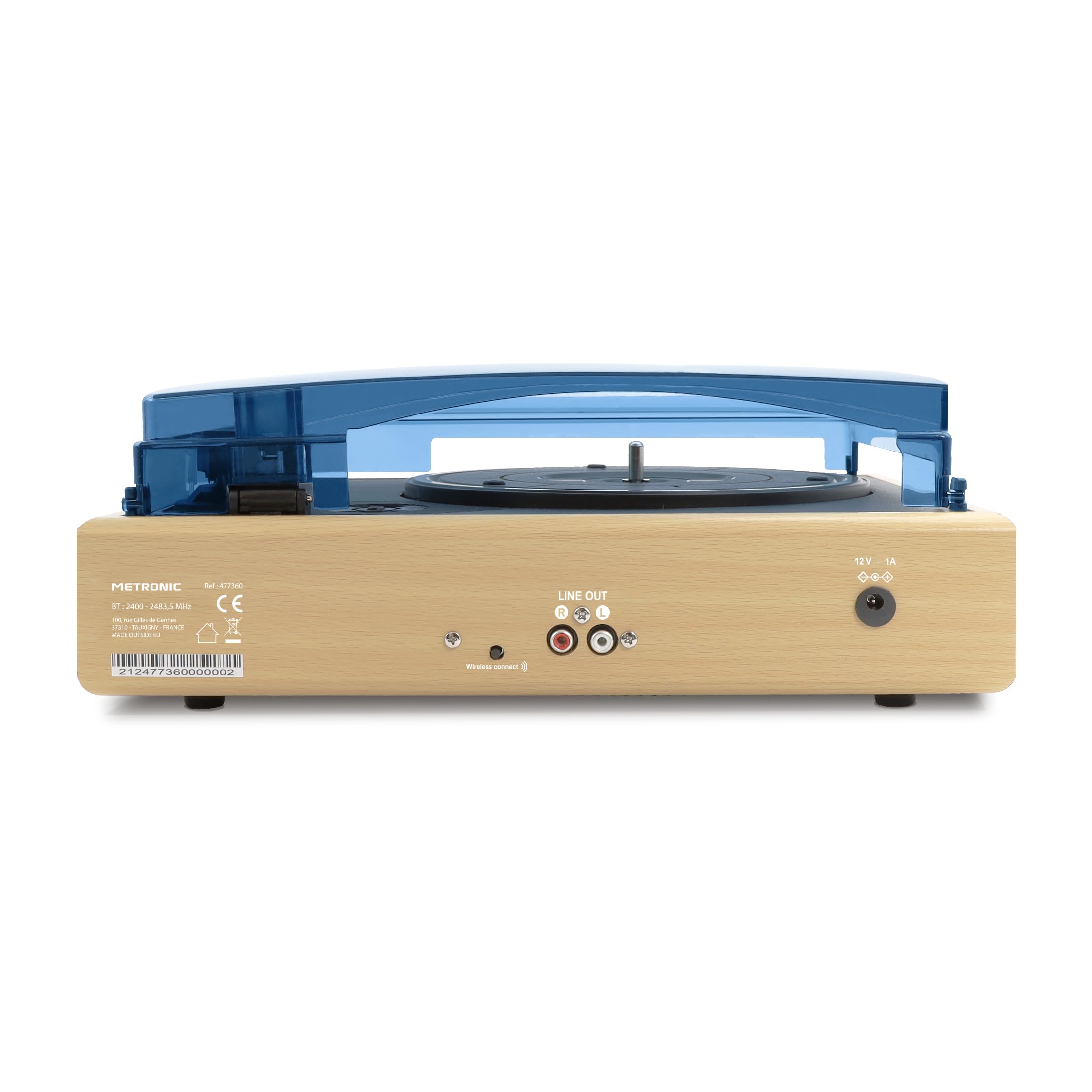 metronic-477360-platine-vinyle-bluetooth-vintage-3-vitesses-bois image 4