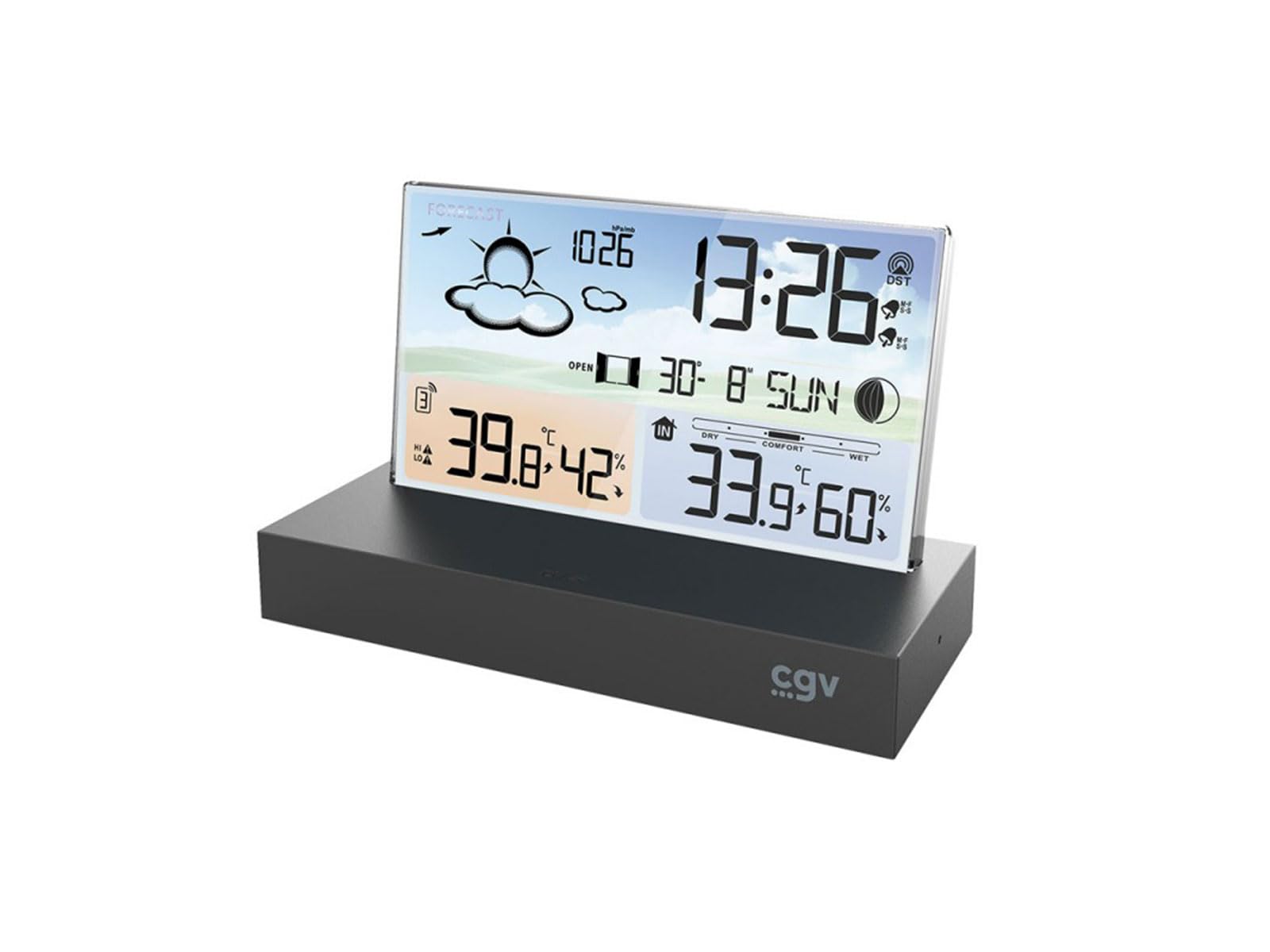 cgv-meteoflex-station-m-t-o-sans-fil-cran-plat-avec-capteur-ext-rieur image 1