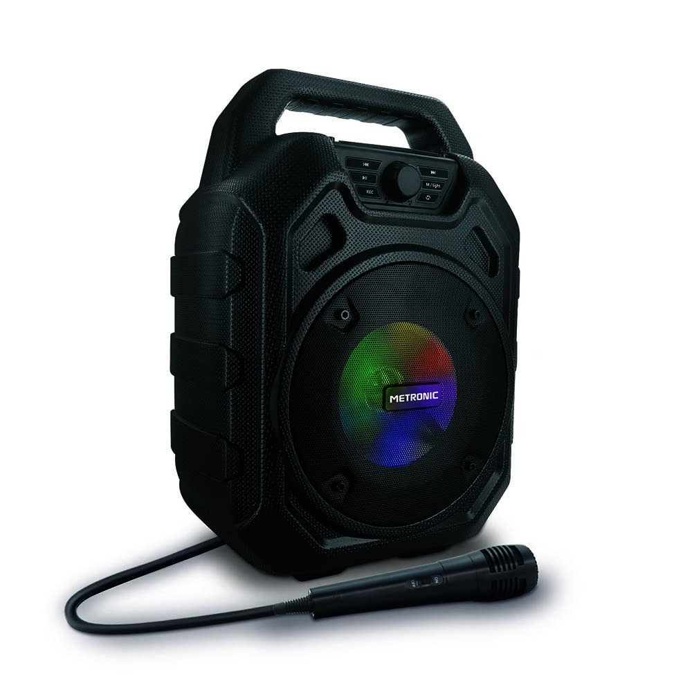 metronic-477188-mini-high-power-enceinte-bluetooth-noire-avec-micro image 1