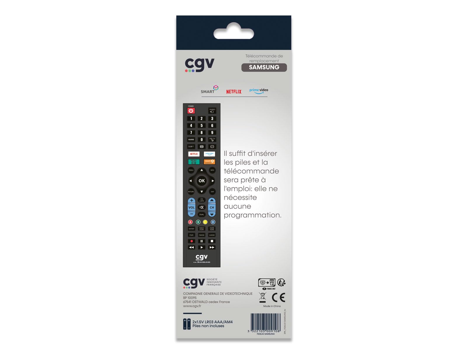 cgv-fidelio-t-l-commande-de-remplacement-universelle-pour-tv-samsung image 3
