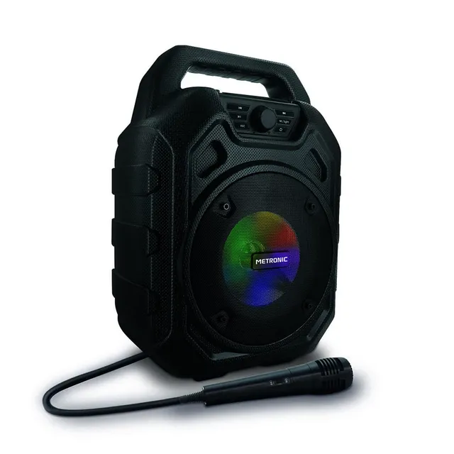 metronic-477188-mini-high-power-enceinte-bluetooth-noire-avec-micro image 1