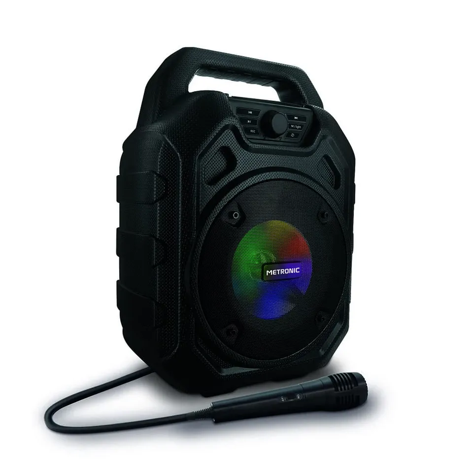 metronic-477188-mini-high-power-enceinte-bluetooth-noire-avec-micro image 1