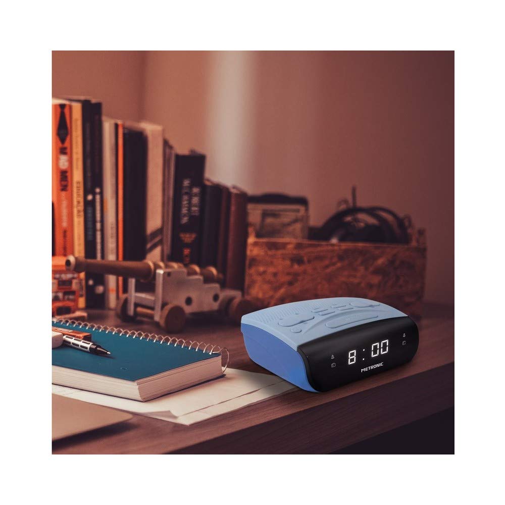 metronic-477033-radio-r-veil-double-alarme-am-fm-gris-bleu image 2