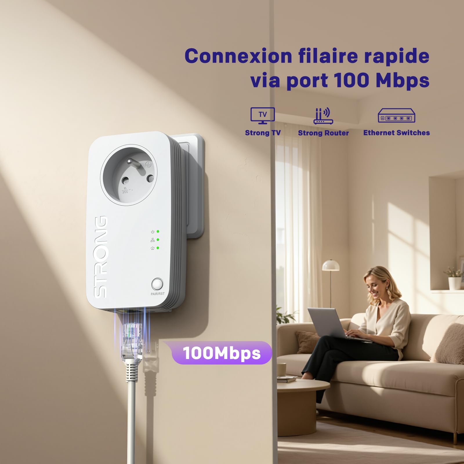 strong-cpl-av600-prise-int-gr-e-port-ethernet-100-mbps-kit-de-2-adaptateurs-cpl image 5