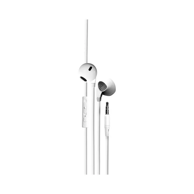metronic-480121-couteur-intra-auriculaire-avec-micro-1-2-m-blanc image 1