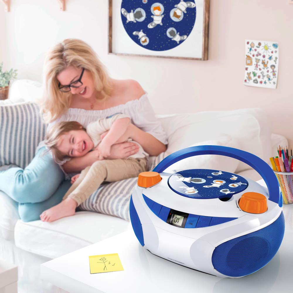 metronic-477178-lecteur-cd-space-cats-enfant-avec-port-usb-et-entr-e-audio-bleu image 4