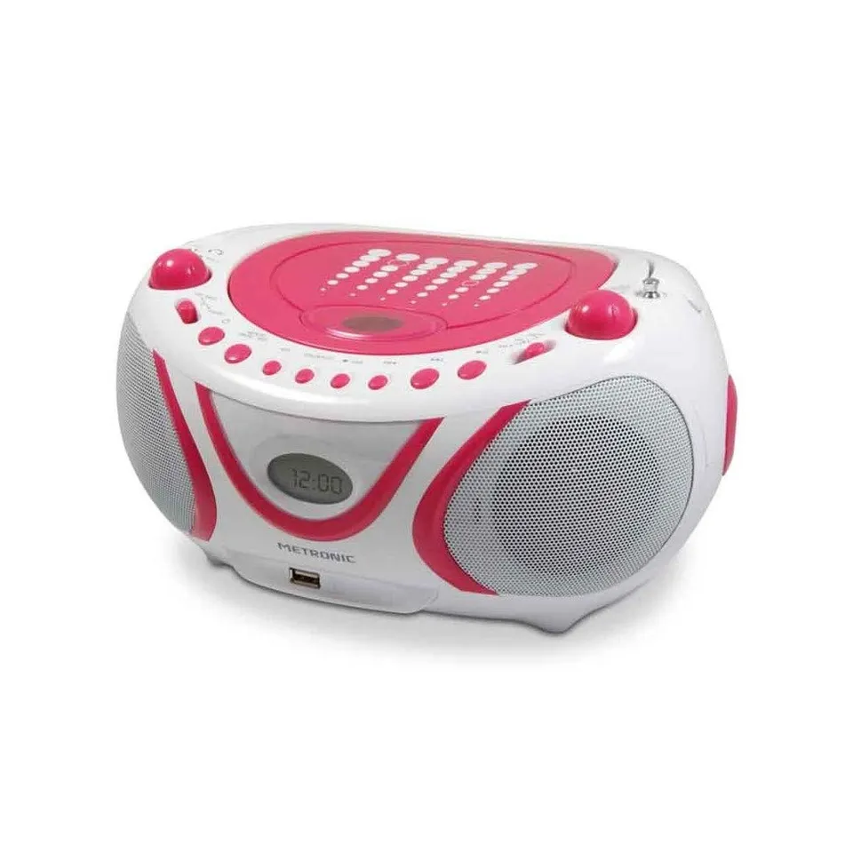 metronic-477109-pop-pink-radio-lecteur-cd-mp3-usb-rose image 1