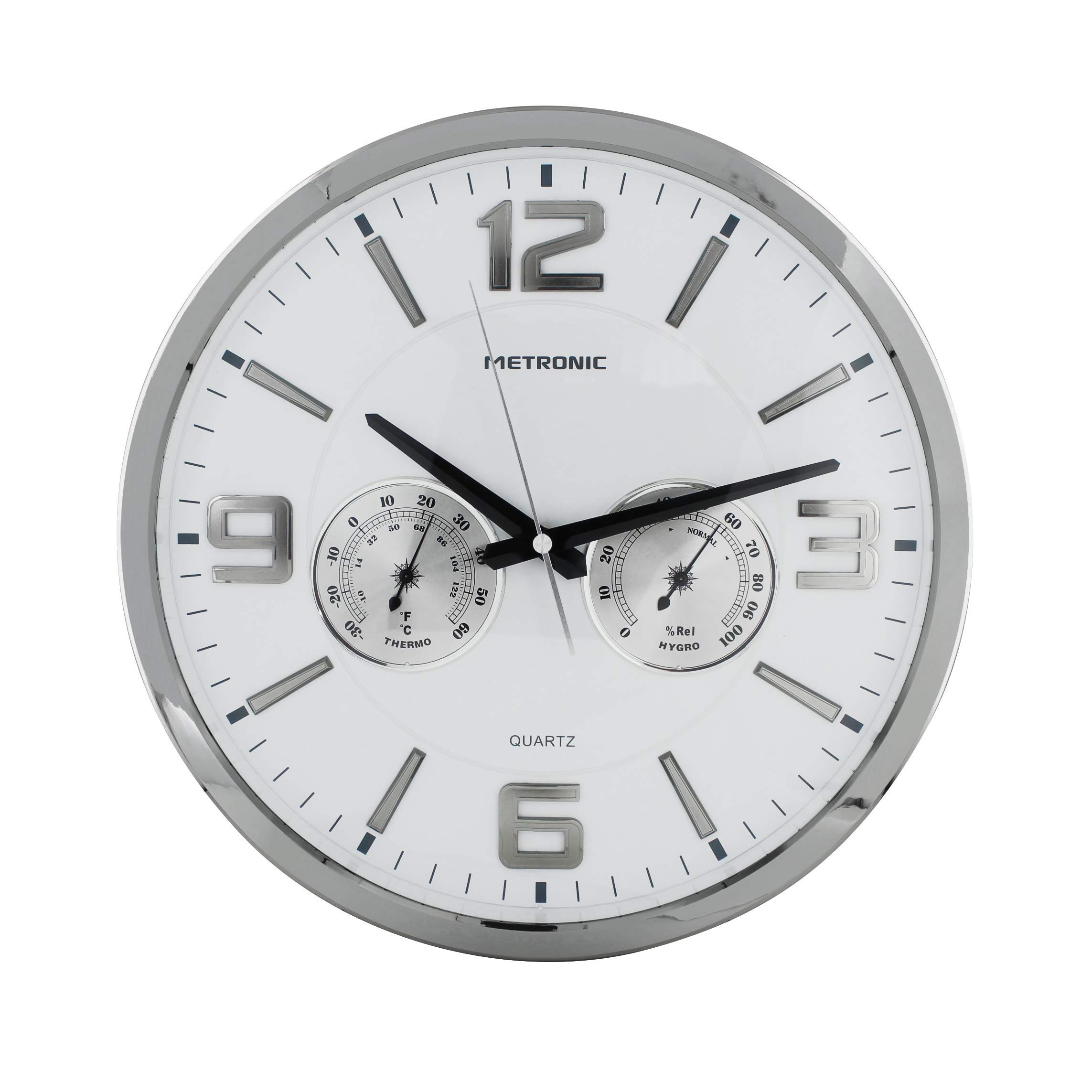 metronic-477327-horloge-murale-quartz-celsius-blanche-thermom-tre-hygrom-tre image 2