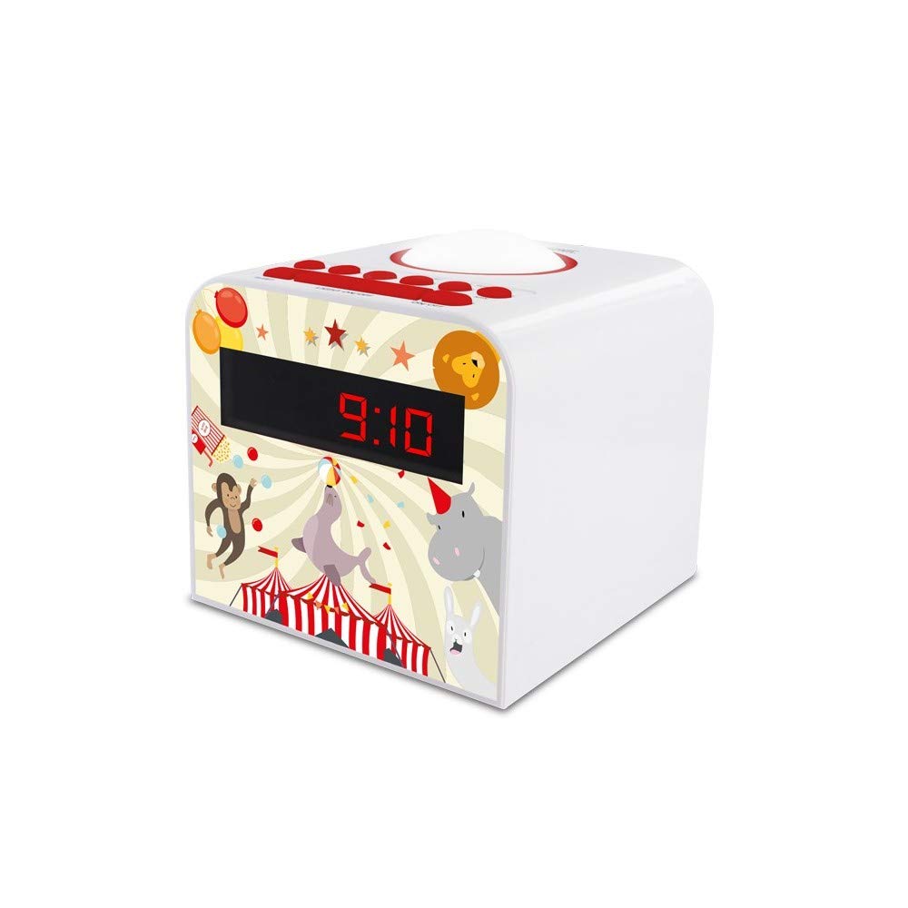 metronic-477297-ensemble-circus-lecteur-cd-et-radio-r-veil-veilleuse-rouge-et-bl image 3