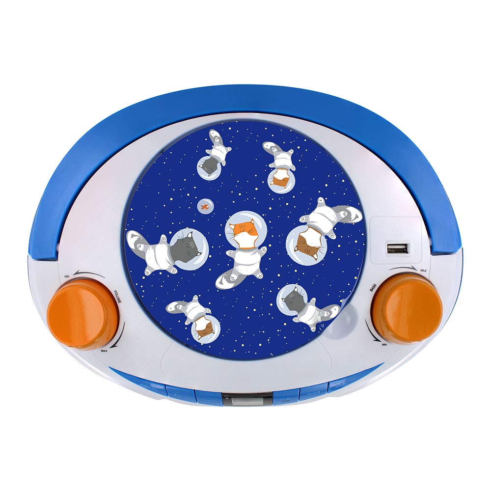 metronic-477178-lecteur-cd-space-cats-enfant-avec-port-usb-et-entr-e-audio-bleu image 2