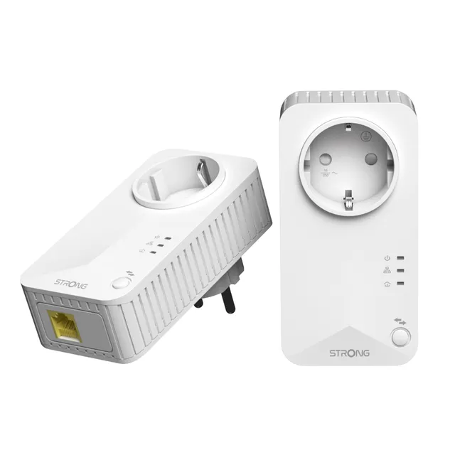 strong-cpl-av600-mbps-kit-de-2-adaptateurs-cpl-homeplug-av2-avec-prise-int-gr-e- image 1
