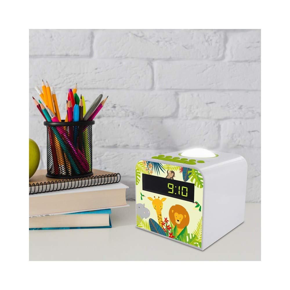 metronic-477296-ensemble-jungle-radio-cd-usb-radio-r-veil-veilleuse-vert-blanc image 6