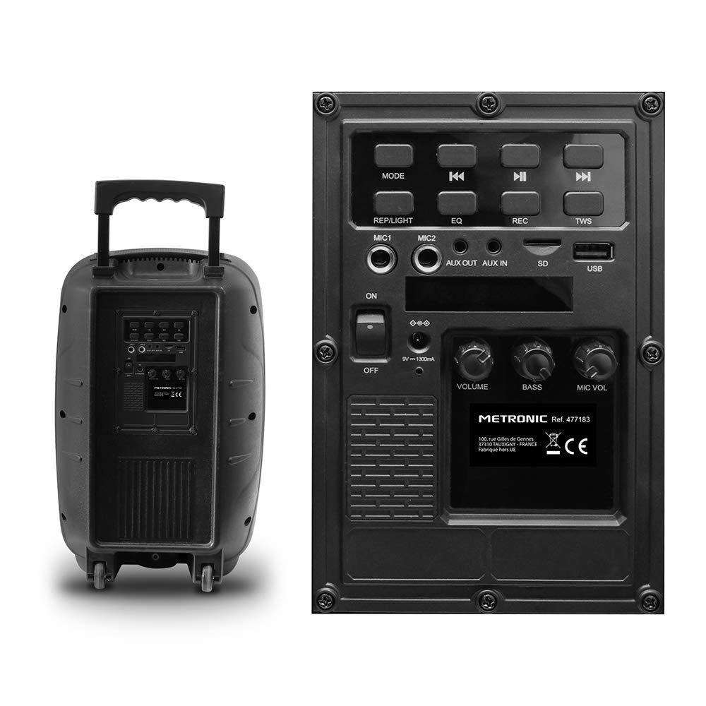 metronic-477183-enceinte-sono-portable-bluetooth-tws-12-led-600w-noire image 5