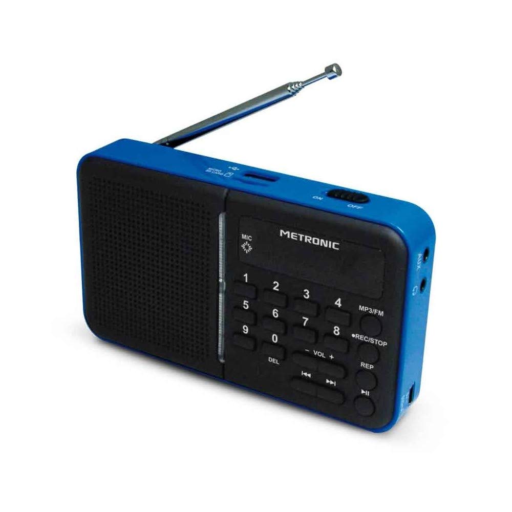 metronic-477210-radio-portable-podcast-mp3-bleu-et-noir-avec-enregistreur-port-u image 1
