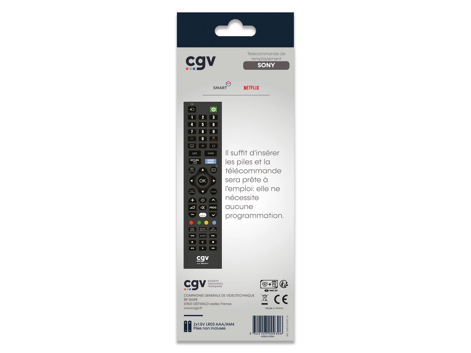 cgv-fidelio-t-l-commande-de-remplacement-universelle-pour-tv-sony image 3
