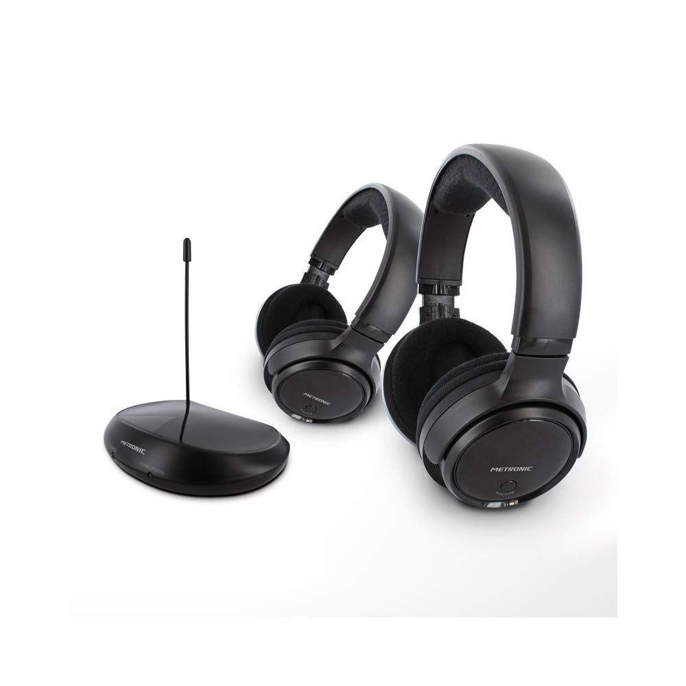 metronic-480143-casque-filaire-tv-circum-auriculaire-jack-6-m-noir image 4